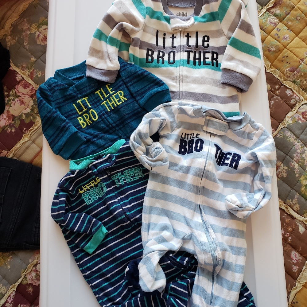 Little brother footed pajamas set